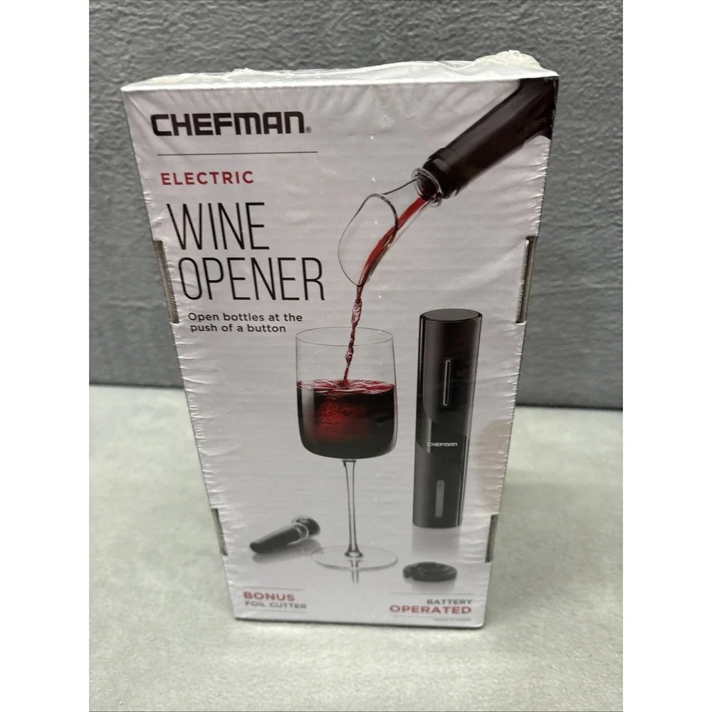 NEW Chefman Electric Wine Opener 4 Piece Gift Set Factory Sealed